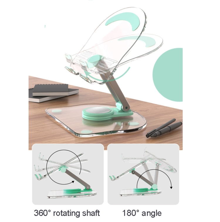 KF-Z11 Acrylic Tablet PC Mobile Phone Bracket Desktop Rotating Foldable Lazy Non-slip Phone Support Frame