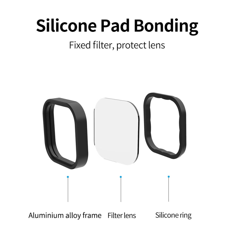 For GoPro Hero11 Black / HERO10 Black / HERO9 Black TELESIN Lens Filter, CPL, ND8/16/32, ND8/16/32+CPL