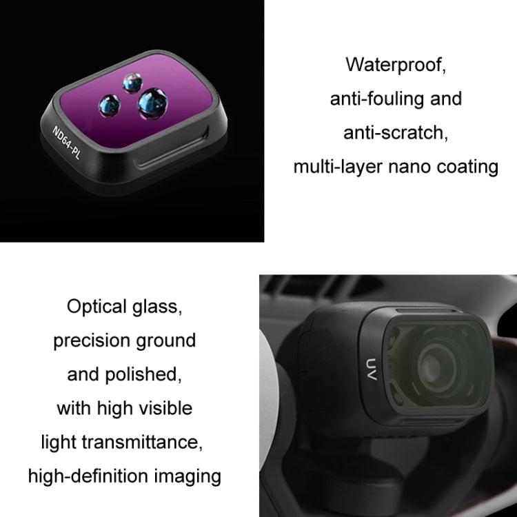 For DJI MINI3/MINI 3PRO BRDRC Filter Protective Glass, UV Filter, CPL Filter, ND8-PL Filter, ND16-PL Filter, ND32-PL Filter, Filter ND64-PL, 4pcs/set UV+ND8PL+ND16pl+ND32PL, 4pcs/set ND8PL+ND16PL+ND32PL+ND64PL, 6pcs/set UV+CPL+ND8PL+ND16PL+ND32PL+ND64PL