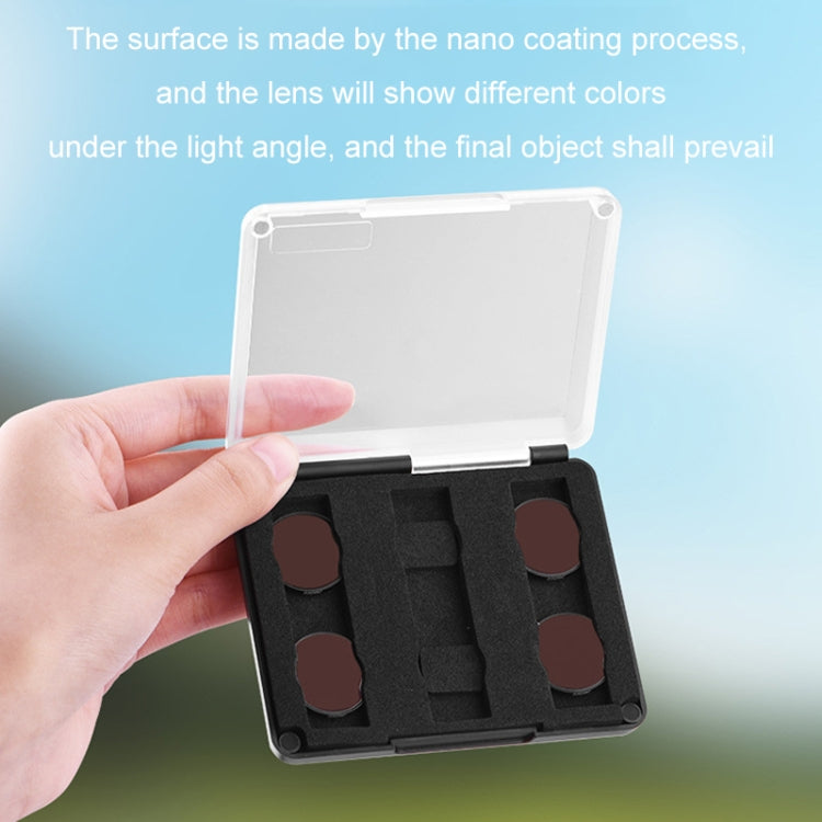 For DJI Avata BRDRC Filter O3 Image Transmission Lens Accessories, UV Lens, CPL Lens, ND8 Lens, ND16 Lens, ND32 Lens, ND64 Lens, 4pcs/set ND8+ND16+ND32+ND64, 6 pcs/set UV+CPL+ND8+ND16+ND32+ND64)