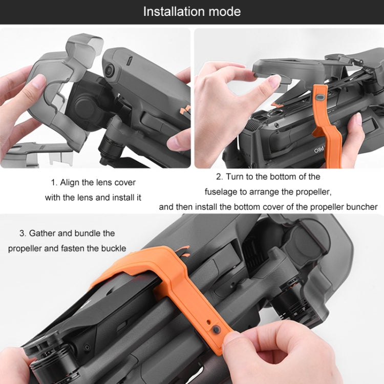 For DJI Mavic 3PRO BRDRC 2 In 1 Lens Cover Gimbal Protective Cover Propeller