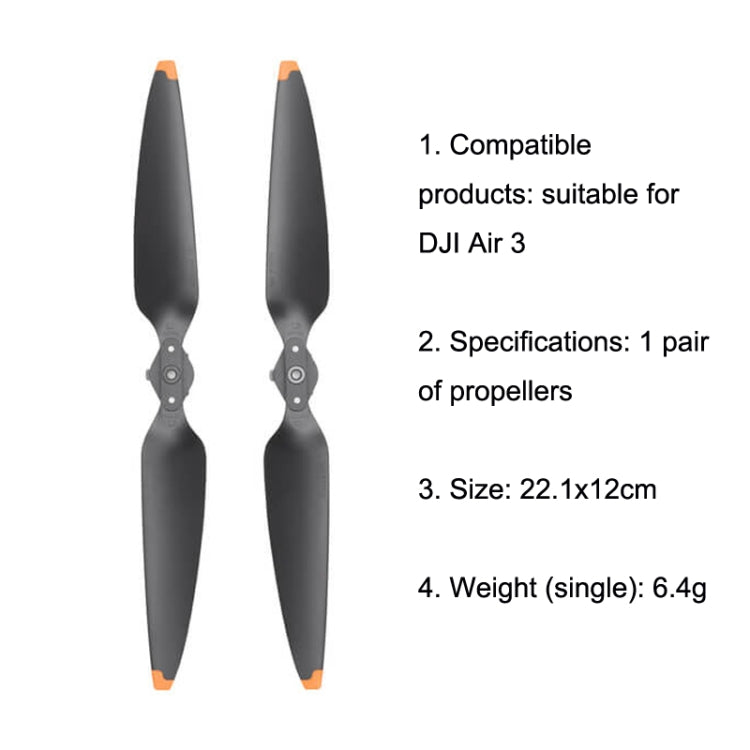 Original DJI Air 3 1pair Noise Reduction Propeller, For DJI Air 3