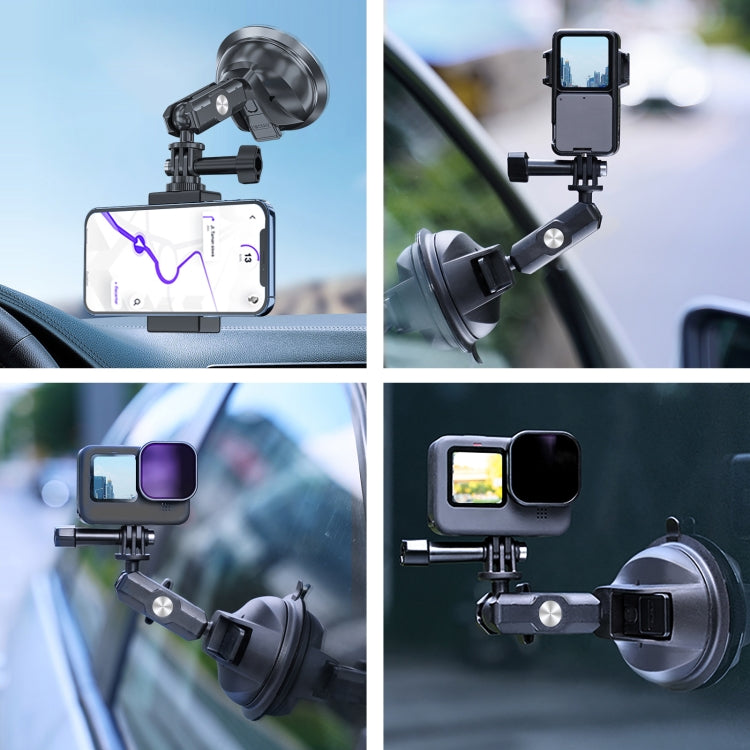 TELESIN Car Action Camera Holder Suction Cup 360 Degree Adjustable, TELESIN  Single