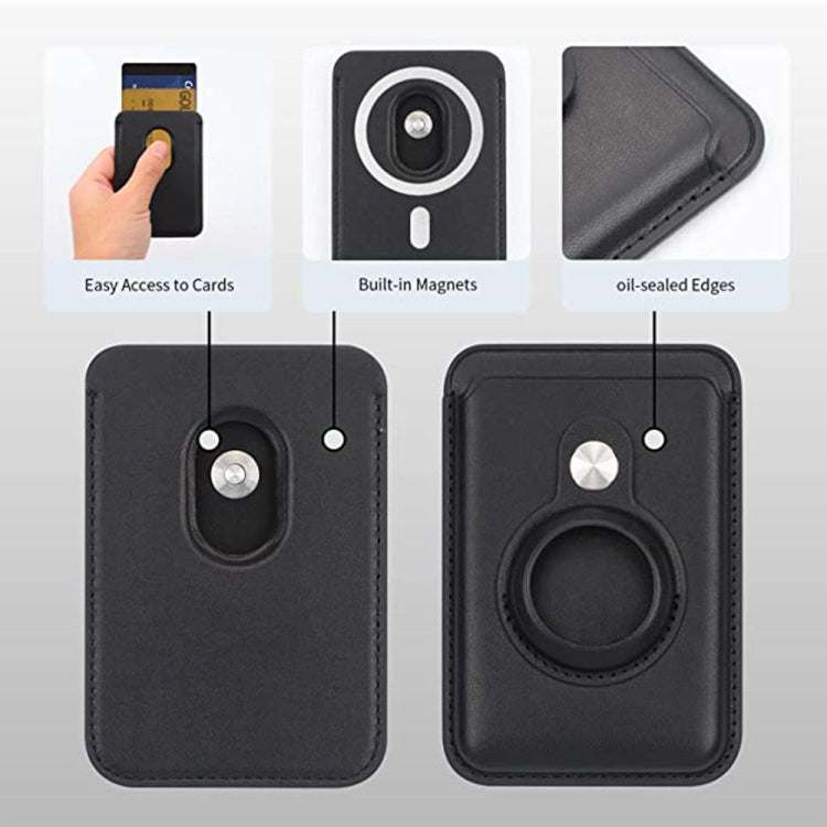 For AirTag 2nd Gen / AirTag 1st Gen Positioner Fiber Card Clip Anti-Theft Card Tracker Protection Cover, Magnetic
