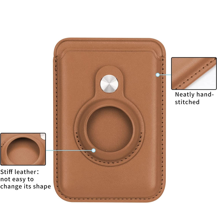 For AirTag 2nd Gen / AirTag 1st Gen Positioner Fiber Card Clip Anti-Theft Card Tracker Protection Cover, Magnetic