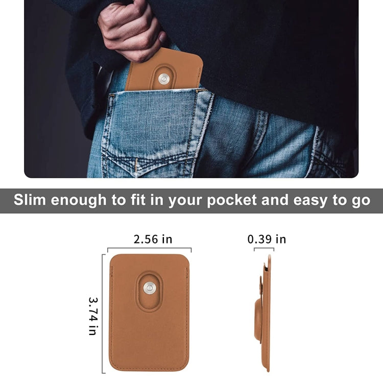 For AirTag 2nd Gen / AirTag 1st Gen Positioner Fiber Card Clip Anti-Theft Card Tracker Protection Cover, Magnetic