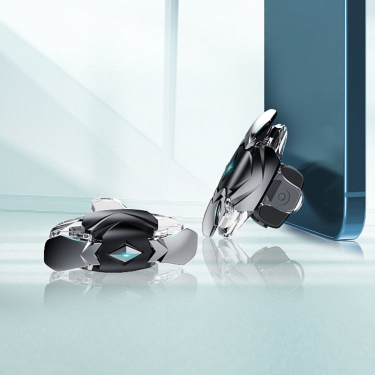 Alloy Transparent Mechanical Buttons Mobile Phone Auxiliary Game Handle Gamepad Peripheral, Transparent