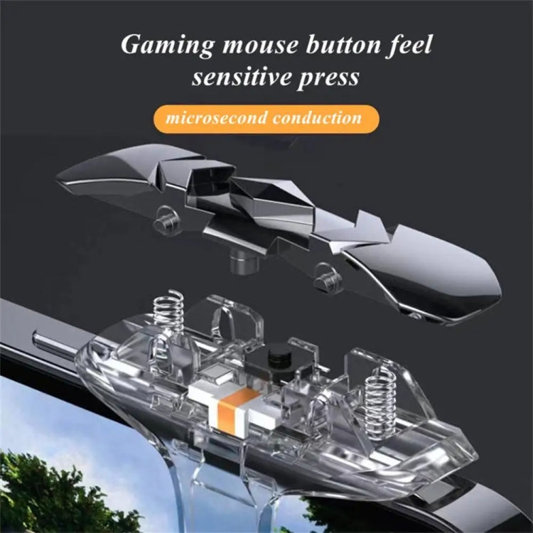 Alloy Transparent Mechanical Buttons Mobile Phone Auxiliary Game Handle Gamepad Peripheral, Transparent