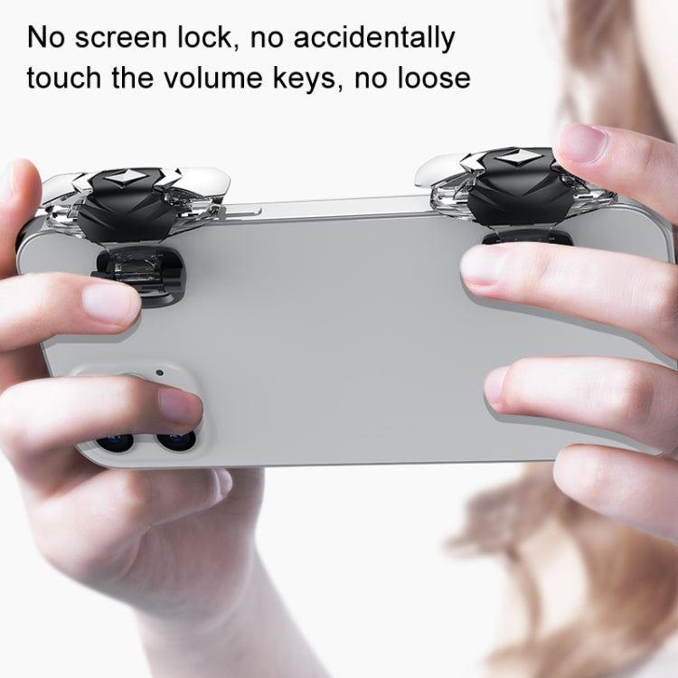 Alloy Transparent Mechanical Buttons Mobile Phone Auxiliary Game Handle Gamepad Peripheral, Transparent