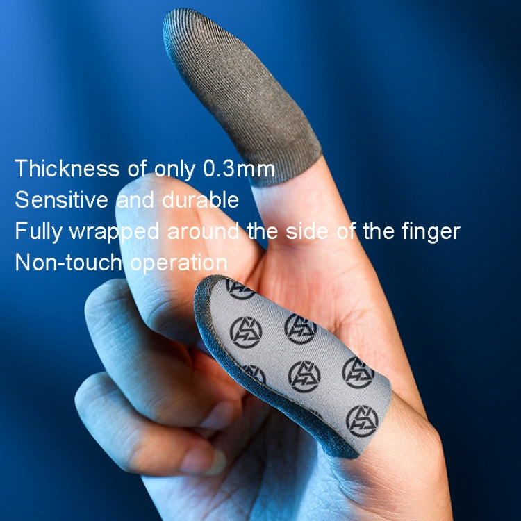 1pair Gaming Super Conductive Silver Cloth Chicken Game Finger Cover Touch Screen Anti-slip Sweatproof Hand Game Finger Gloves, Night Light, Sea Soul Beast, Silver