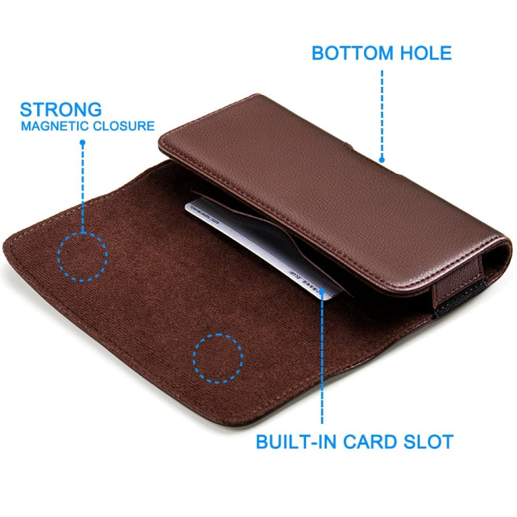Nuoku Magnetic Flaps Leather Belt Case For Smart Phones