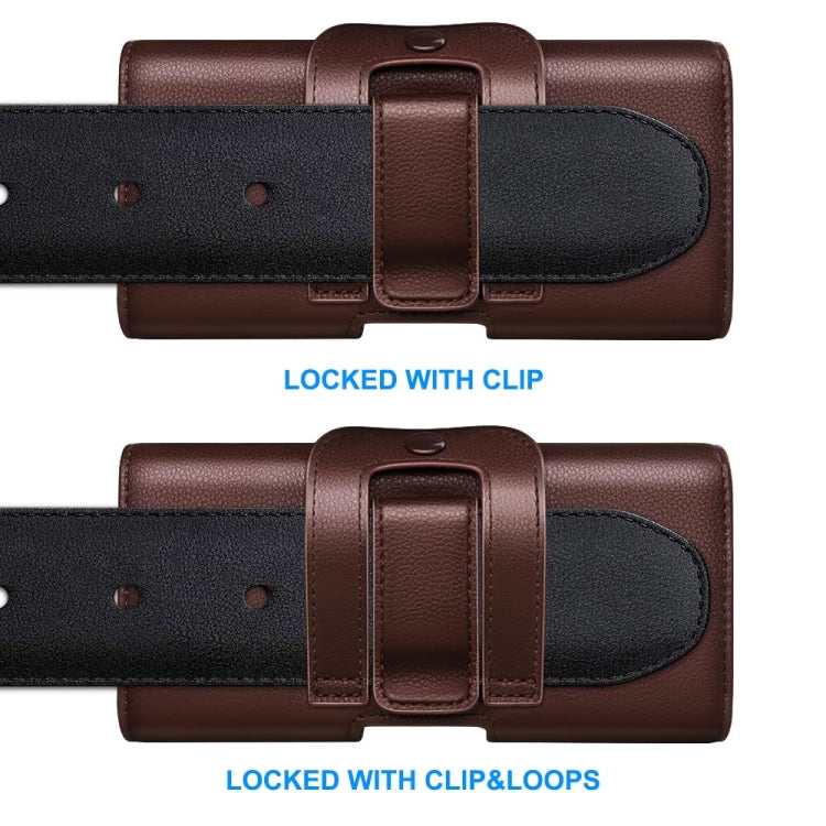 Nuoku Magnetic Flaps Leather Belt Case For Smart Phones