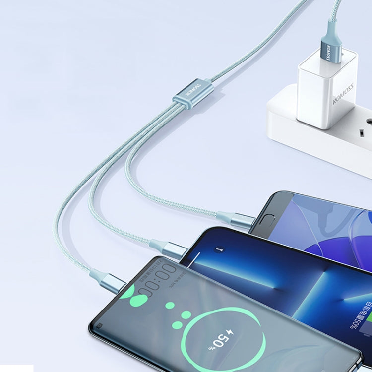 ROMOSS CB25 3 In 1 3.5A  8 Pin + Micro USB + Type C/USB-C Cable, 1m