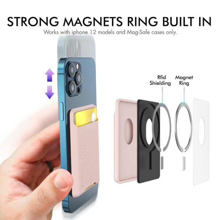 For IPhone 12 / 13 / 14 Series AhaStyle PT133 Mobile Phone Magnetic Silicone Card Case, Magnetic Matte, Magnetic Frosted