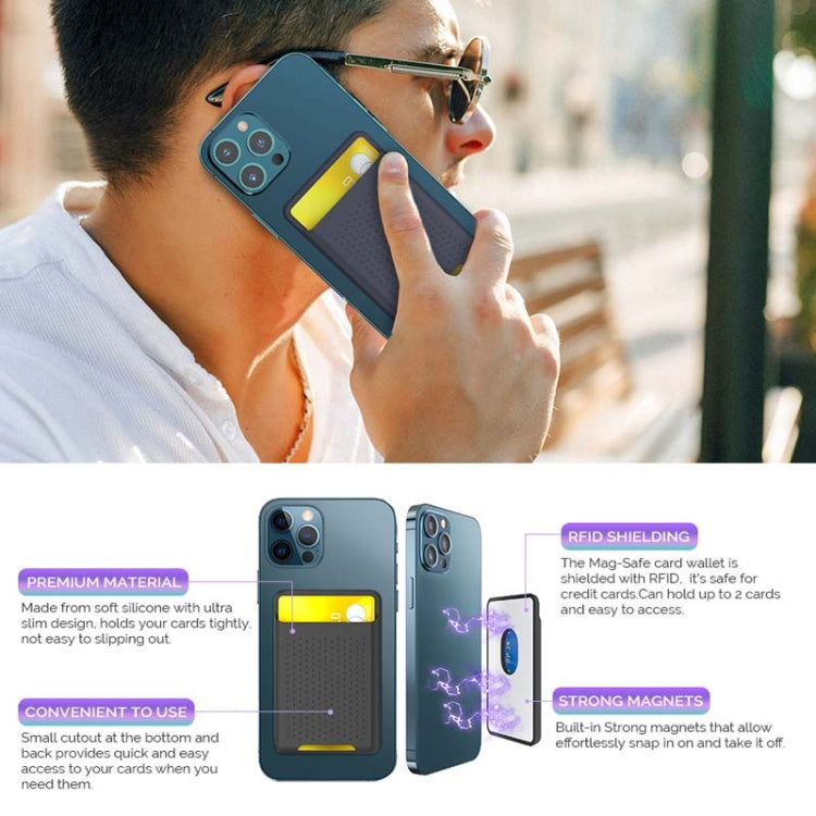 For IPhone 12 / 13 / 14 Series AhaStyle PT133 Mobile Phone Magnetic Silicone Card Case, Magnetic Matte, Magnetic Frosted
