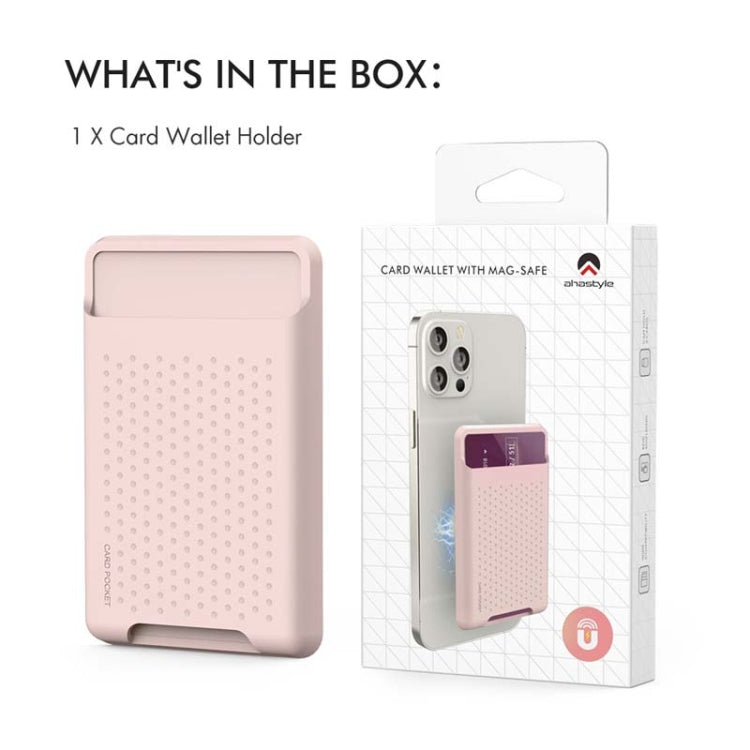 For IPhone 12 / 13 / 14 Series AhaStyle PT133 Mobile Phone Magnetic Silicone Card Case, Magnetic Matte, Magnetic Frosted