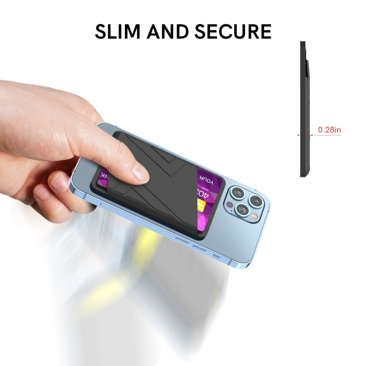 For IPhone 12 / 13 / 14 Series AhaStyle PT133-C Silicone Magnetic Card Case, Magnetic