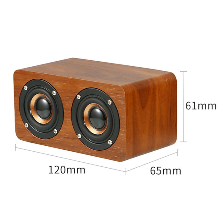 Wooden Retro 3D Stereo Audio Bluetooth Speaker Subwoofer Desktop Audio, K5A(Brown), K5A(Bamboo)
