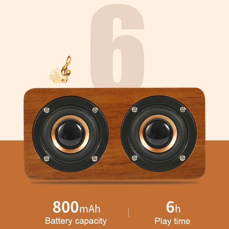 Wooden Retro 3D Stereo Audio Bluetooth Speaker Subwoofer Desktop Audio, K5A(Brown), K5A(Bamboo)