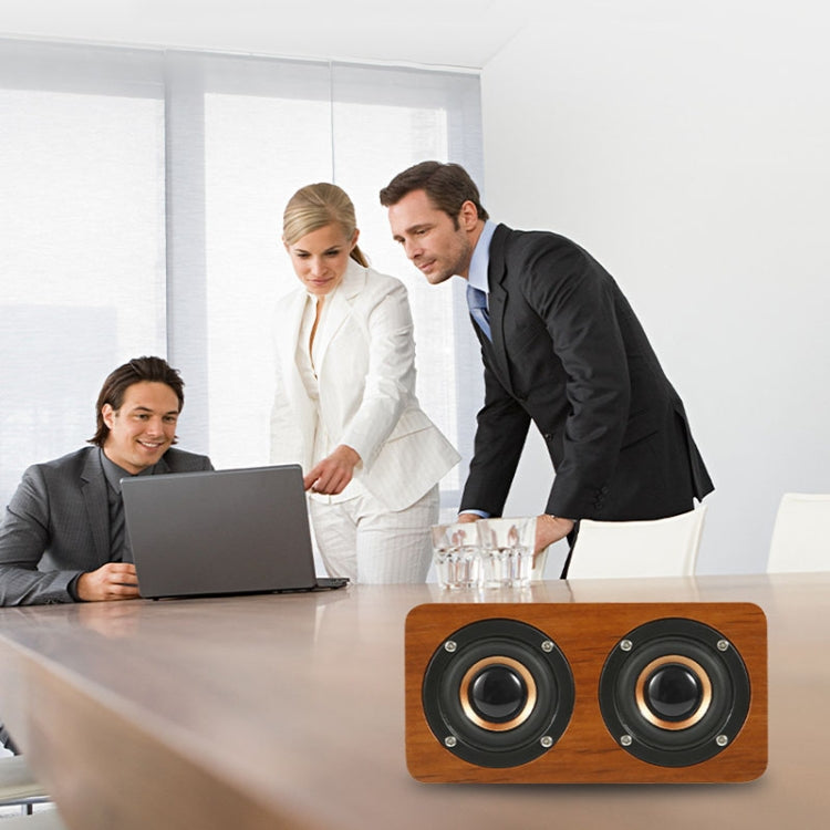Wooden Retro 3D Stereo Audio Bluetooth Speaker Subwoofer Desktop Audio, K5A(Brown), K5A(Bamboo)