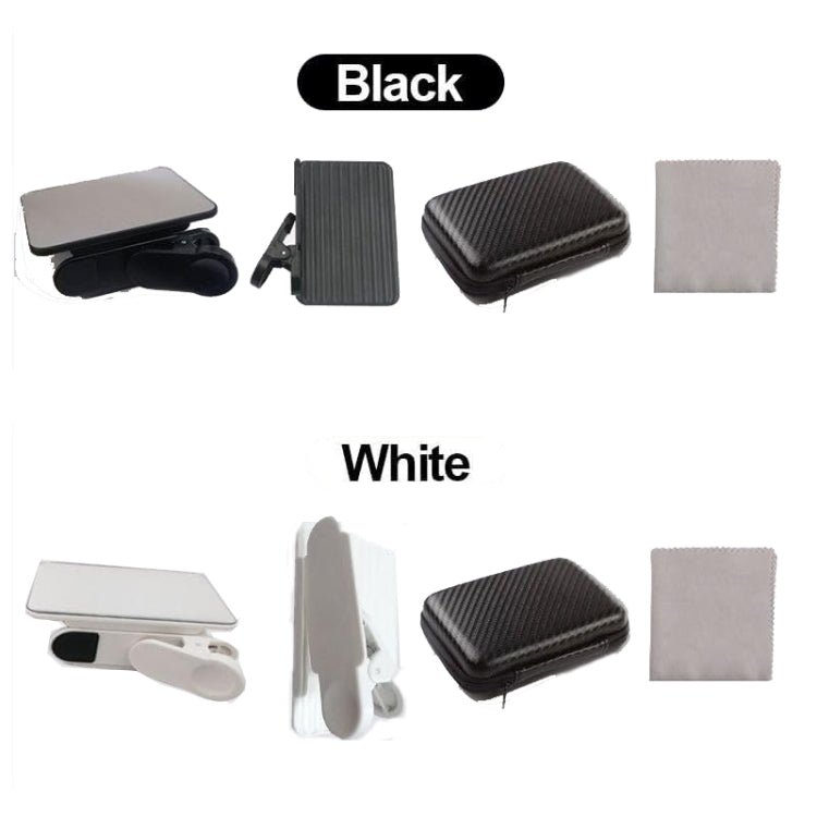 Smartphone Camera Mirror Reflection Clip Selfie Reflector Shooting Supplies, Black Kit, White Kit, With Remote Control Black, With Remote Control White