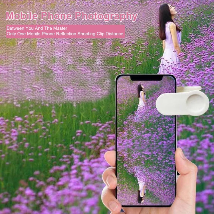 Smartphone Camera Mirror Reflection Clip Selfie Reflector Shooting Supplies, Black Kit, White Kit, With Remote Control Black, With Remote Control White