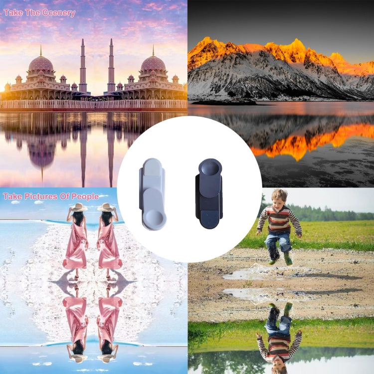 Smartphone Camera Mirror Reflection Clip Selfie Reflector Shooting Supplies, Black Kit, White Kit, With Remote Control Black, With Remote Control White