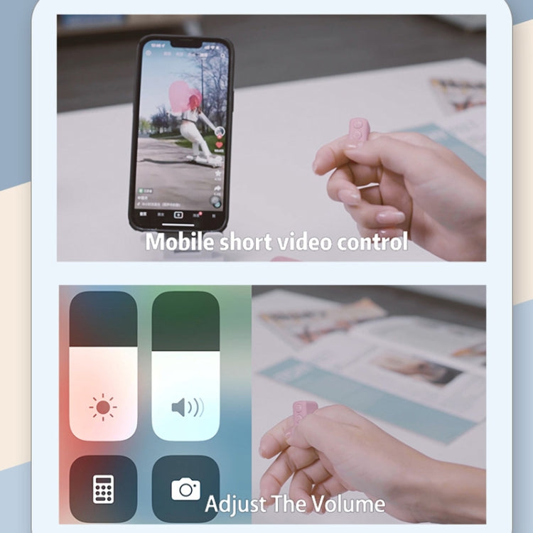 Mobile Phone Bluetooth Fingertip Remote Control Ring With Charging Compartment