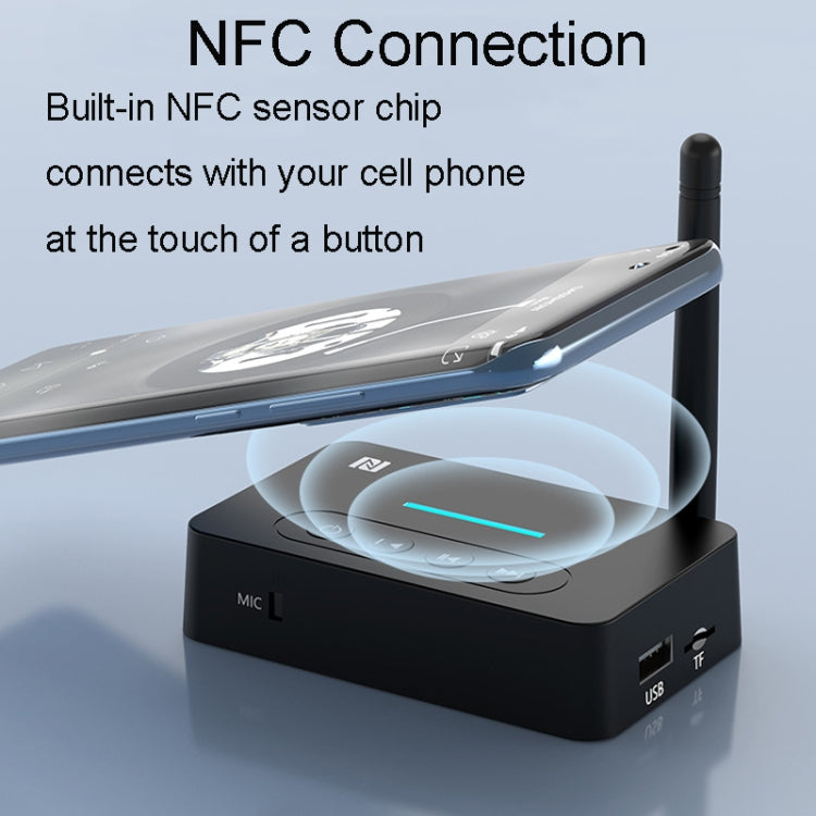 Bluetooth Audio Adapter  NFC Bluetooth Receiver Transmitter 2 In 1 With Remote Control, NFC