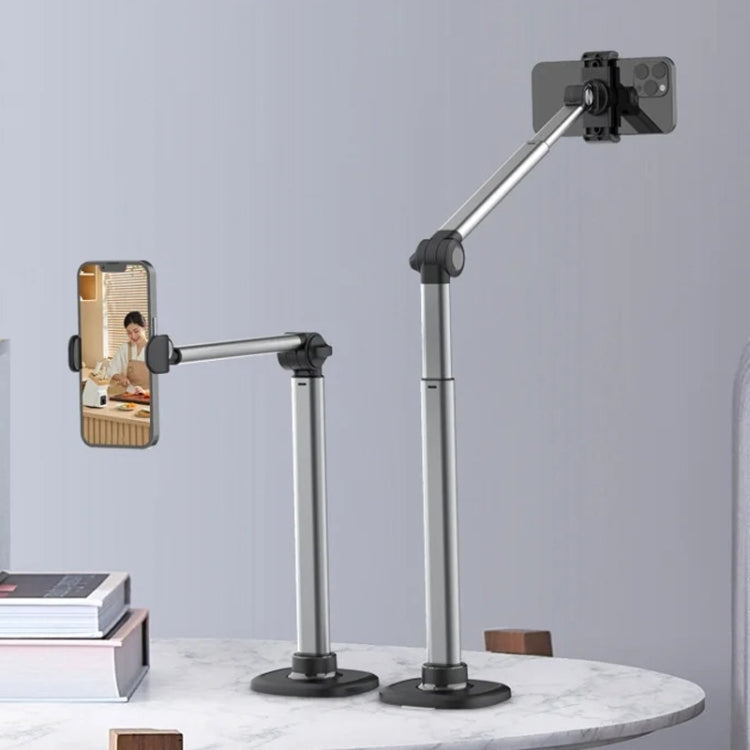 Mobile Live Piercing Bracket Aluminum Alloy 360 Degree Rotation Telescopic Adjustment Bedside Desktop Live Bracket, B90