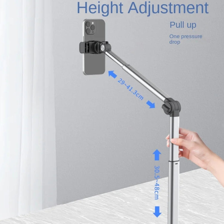 Mobile Live Piercing Bracket Aluminum Alloy 360 Degree Rotation Telescopic Adjustment Bedside Desktop Live Bracket, B90