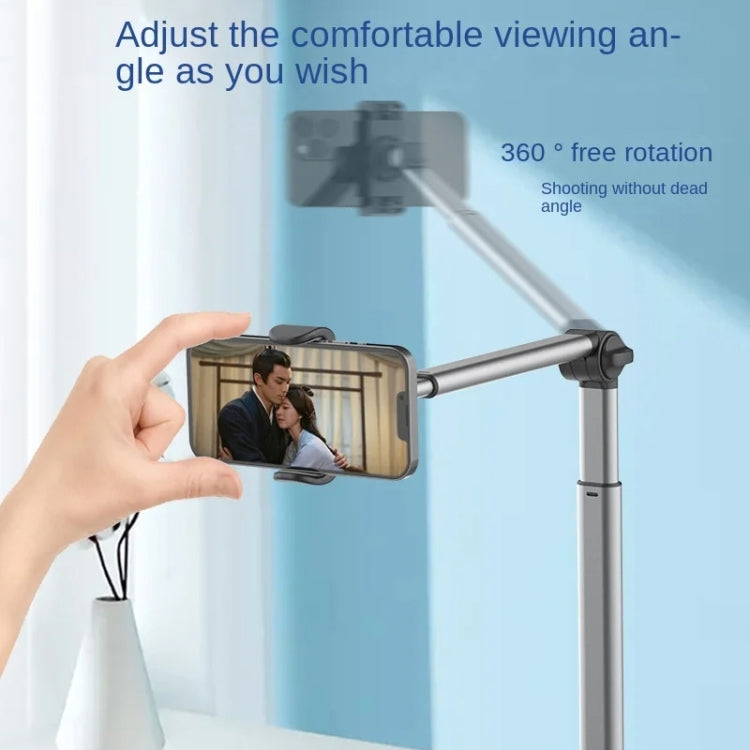 Mobile Live Piercing Bracket Aluminum Alloy 360 Degree Rotation Telescopic Adjustment Bedside Desktop Live Bracket, B90