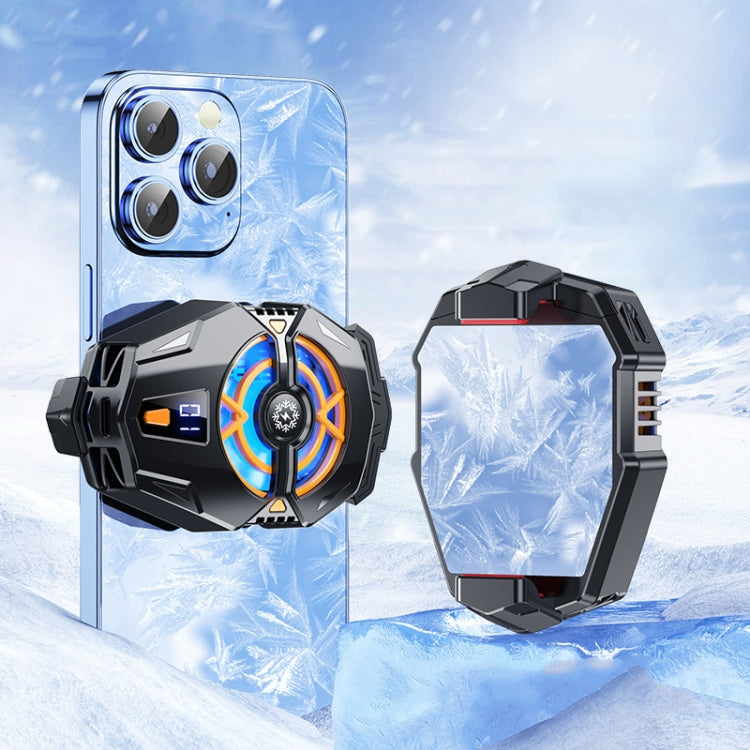 J20 Three-speed Adjustable Semiconductor Refrigeration Mobile Phone Radiator, Basic Model, Digital Display Model, Electroplated Model