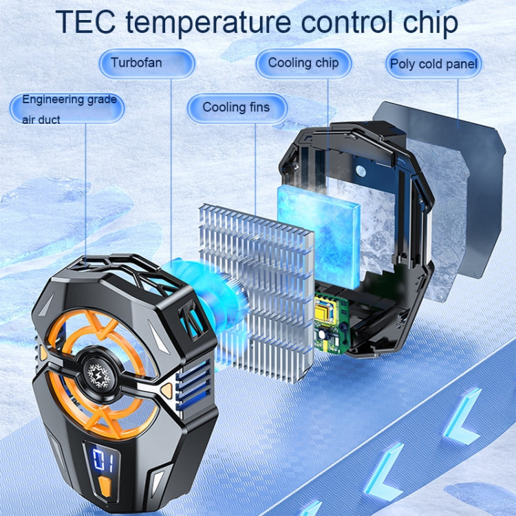 J20 Three-speed Adjustable Semiconductor Refrigeration Mobile Phone Radiator, Basic Model, Digital Display Model, Electroplated Model