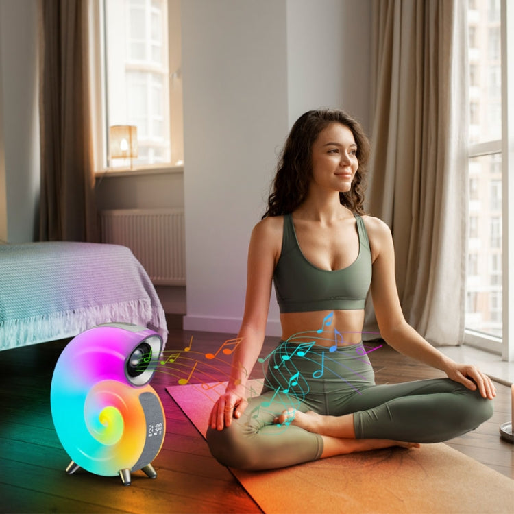 Conch-Shaped APP Controls Wake-Up Smart Clock Bluetooth Speakers With White Noise, N70 Conch