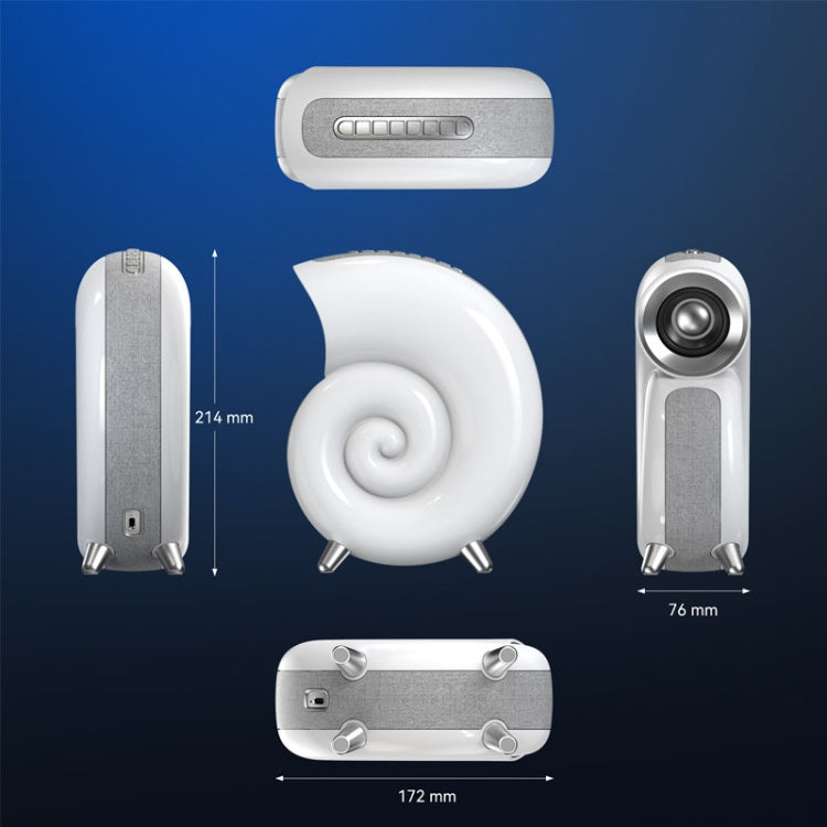 Conch-Shaped APP Controls Wake-Up Smart Clock Bluetooth Speakers With White Noise, N70 Conch