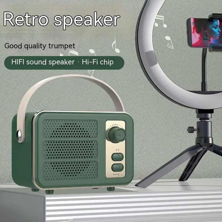 Mini Retro HIFI Level Stereo Sound Handheld Portable Bluetooth Speaker, Pink, White, Purple, Green
