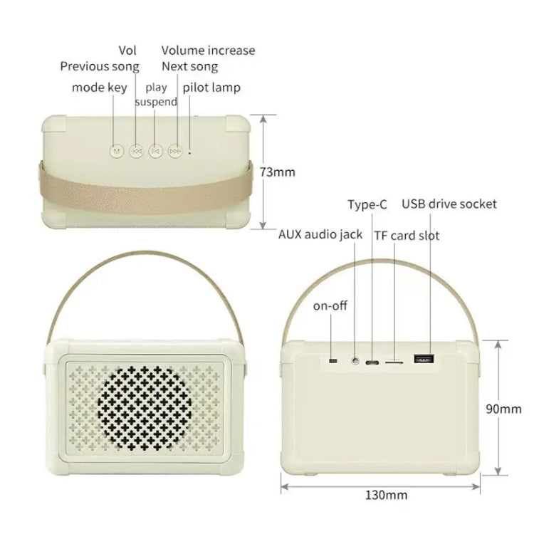 Portable Bluetooth Speaker Home Mini Karaoke Audio, Microphone+Speaker, Dual-Microphone+Speaker
