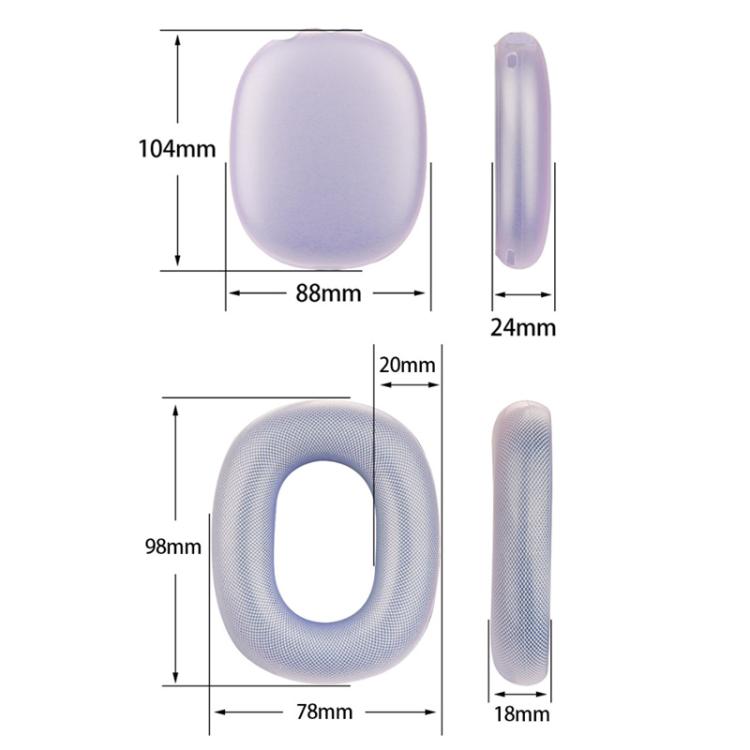 For AirPods Max Headphones 4-In-1 Silicone Replacement Cover Kit