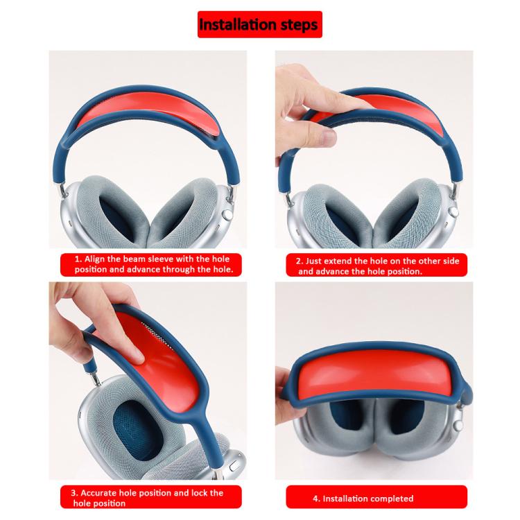 For AirPods Max Headphones Spar Caps Replacement Part, Black, Red, Transparent