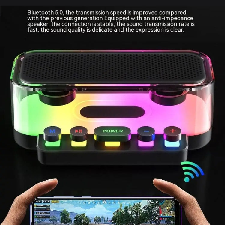 Wireless Bluetooth Speaker Subwoofer with Colorful Lights Supports U Disk, Z6