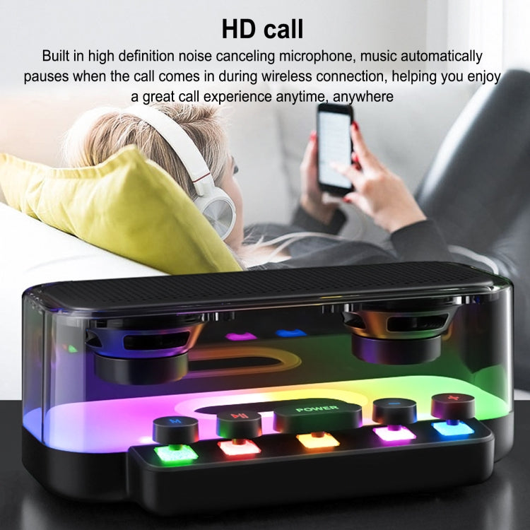 Wireless Bluetooth Speaker Subwoofer with Colorful Lights Supports U Disk, Z6