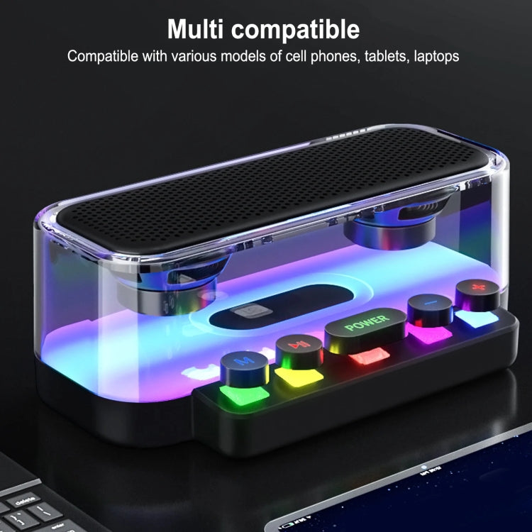 Wireless Bluetooth Speaker Subwoofer with Colorful Lights Supports U Disk, Z6