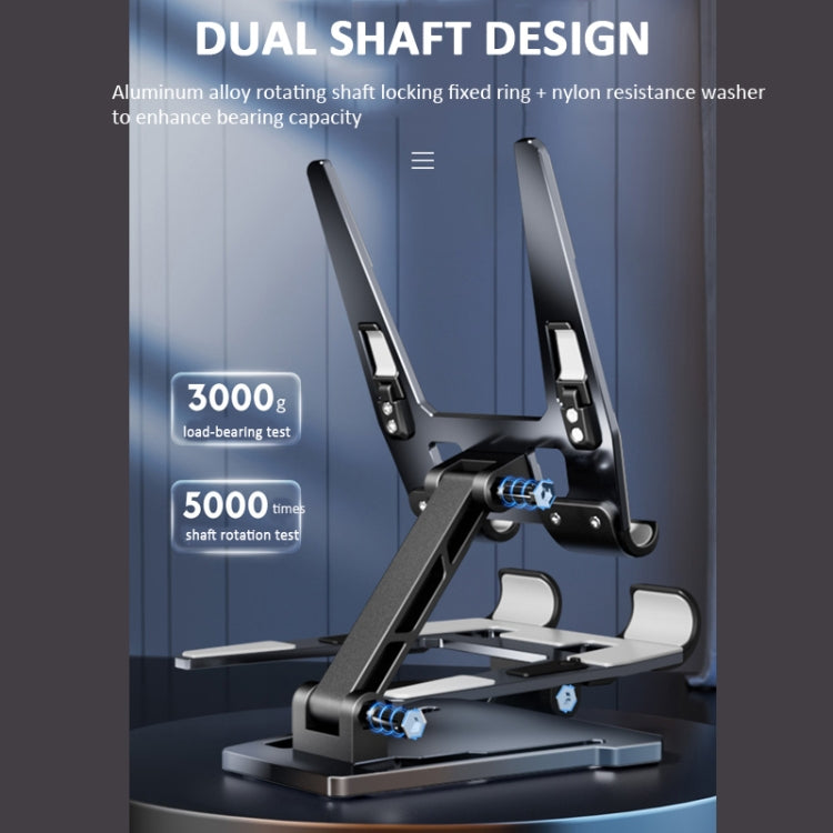 Aluminum Alloy Mobile Phone Holder Foldable Tablet Phone Radiator Stand, Radiator Stand Black