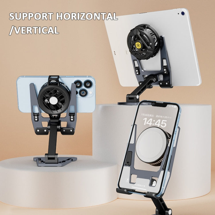 Aluminum Alloy Mobile Phone Holder Foldable Tablet Phone Radiator Stand, Radiator Stand Black