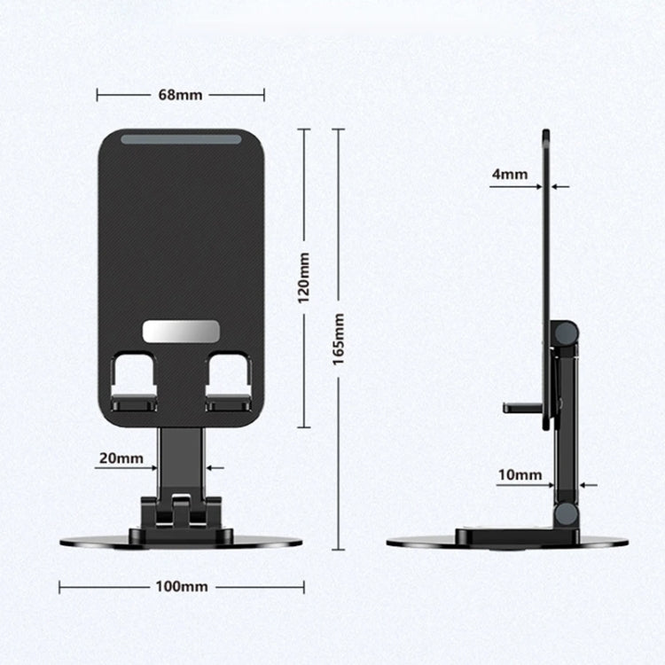 360 Degree Rotating Aluminum Alloy Phone Holder Desktop Telescopic Bracket