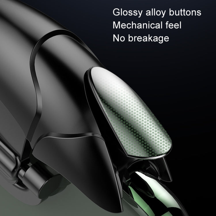 1pair CH5 Mobile Phone Trigger Mechanical Game Handle Contact High-sensitivity Aiming Key, Black, White