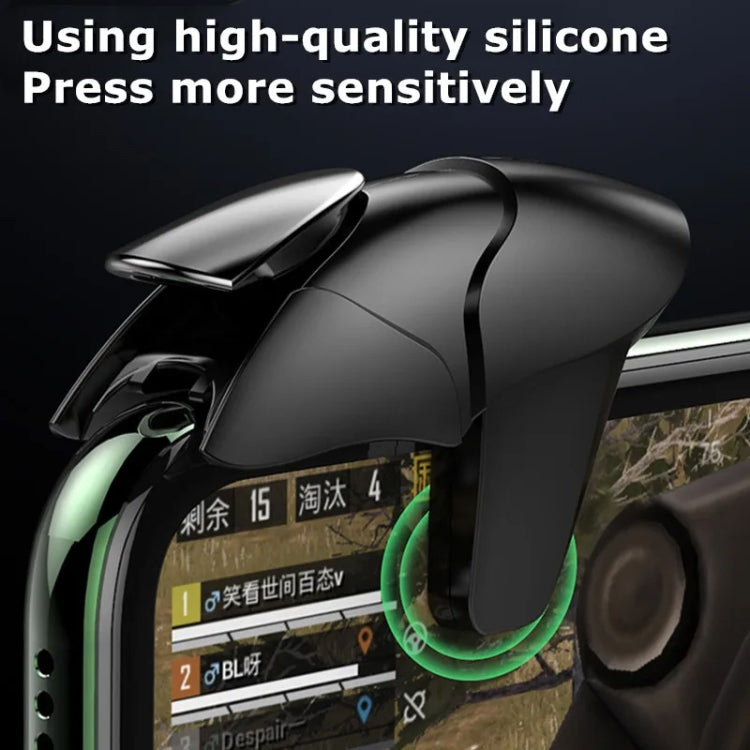 1pair CH5 Mobile Phone Trigger Mechanical Game Handle Contact High-sensitivity Aiming Key, Black, White