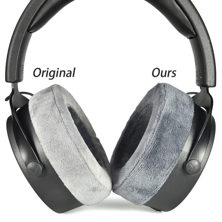 1pair For Beyerdynamic DT700 Prox DT900 Prox Headphone Covers, Gray Thick Flannel, Gray Original Thick Flannel, Titanium Color Football Net, Head Beam