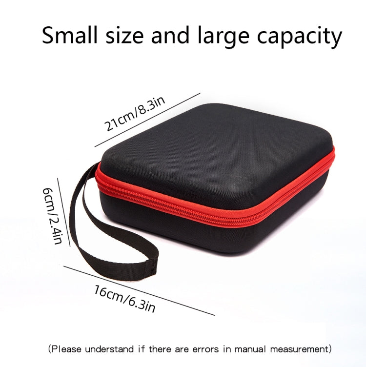 For DJI Osmo Pocket 3 Storage Bag Pocket Camera Handbag, Black Shell Black Inner, Black Shell Red Inner